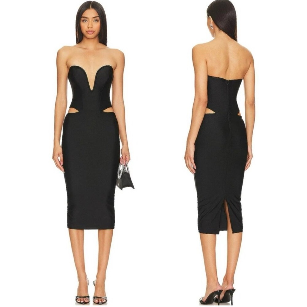 superdown Toria Midi Dress in Black